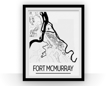Charger l&#39;image dans la galerie, Affiche cartographique de Fort McMurray Alberta - Style Art Déco
