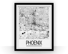 Charger l&#39;image dans la galerie, Phoenix Map Poster - usa Map Print - Art Deco Series
