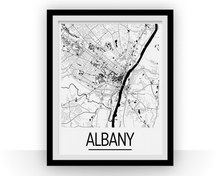 Charger l&#39;image dans la galerie, Albany Map Poster - usa Map Print - Art Deco Series
