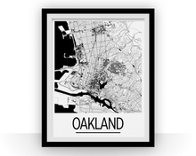 Load image into Gallery viewer, Oakland Map Poster - usa Map Print - Art Deco Series
