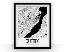 Charger l&#39;image dans la galerie, Quebec Map Poster - canada Map Print - Art Deco Series
