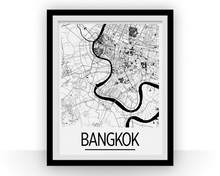 Charger l&#39;image dans la galerie, Bangkok Map Poster - thailand Map Print - Art Deco Series
