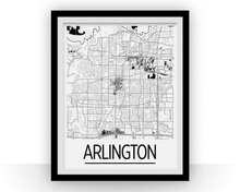 Load image into Gallery viewer, Arlington Map Poster - usa Map Print - Art Deco Series
