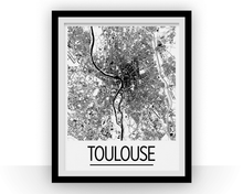 Charger l&#39;image dans la galerie, Toulouse Map Poster - france Map Print - Art Deco Series
