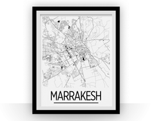 Load image into Gallery viewer, Marrakesh Map Poster - moroco Map Print - Art Deco Series
