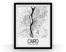 Load image into Gallery viewer, Cairo Map Poster - egypt Map Print - Art Deco Series
