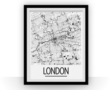 Charger l&#39;image dans la galerie, Affiche cartographique de London Ontario - Style Art Déco
