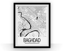 Charger l&#39;image dans la galerie, Affiche cartographique de Bagdad - Style Art Déco
