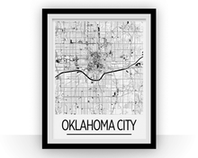Charger l&#39;image dans la galerie, Oklahoma City Map Poster - usa Map Print - Art Deco Series
