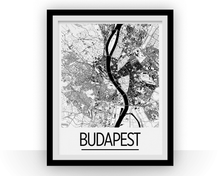 Load image into Gallery viewer, Budapest Map Poster - hungary Map Print - Art Deco Series

