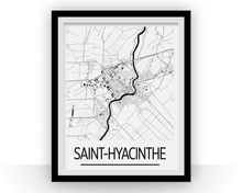 Charger l&#39;image dans la galerie, Affiche cartographique de Saint Hyacinthe Quebec - Style Art Déco
