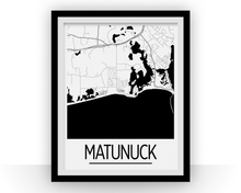 Load image into Gallery viewer, Matunuck Map Poster - Rhode Island Map Print - Art Deco Series
