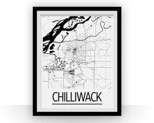 Charger l&#39;image dans la galerie, Affiche cartographique de Chilliwack British Columbia - Style Art Déco
