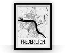 Load image into Gallery viewer, Fredericton Map Poster - New Brunswick Map Print - Art Deco Series
