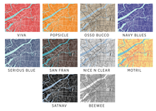 Load image into Gallery viewer, Osaka Map Print - Choose your color
