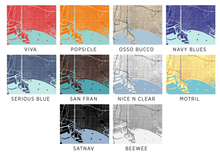 Load image into Gallery viewer, Long Beach Map Print - Choose your color
