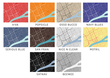 Load image into Gallery viewer, Detroit Map Print - Choose your color
