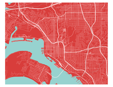 Load image into Gallery viewer, San Diego Map Print - Choose your color

