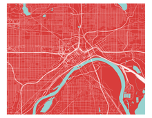 Load image into Gallery viewer, St Paul Map Print - Choose your color
