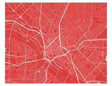 Load image into Gallery viewer, Dallas Map Print - Choose your color
