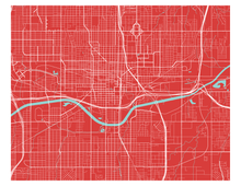 Load image into Gallery viewer, Oklahoma City Map Print - Choose your color
