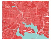 Load image into Gallery viewer, Baltimore Map Print - Choose your color
