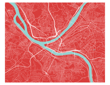 Load image into Gallery viewer, Pittsburgh Map Print - Choose your color
