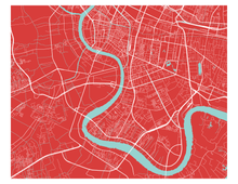 Load image into Gallery viewer, Bangkok Map Print - Choose your color
