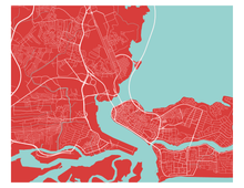 Load image into Gallery viewer, Lagos Map Print - Choose your color
