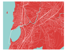 Load image into Gallery viewer, Mumbai Map Print - Choose your color
