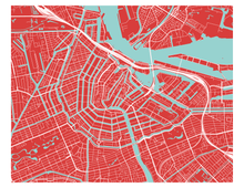 Load image into Gallery viewer, Amsterdam Map Print - Choose your color
