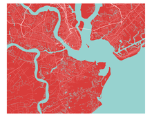 Load image into Gallery viewer, Charleston Map Print - Choose your color
