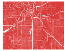 Load image into Gallery viewer, Fort Worth Map Print - Choose your color
