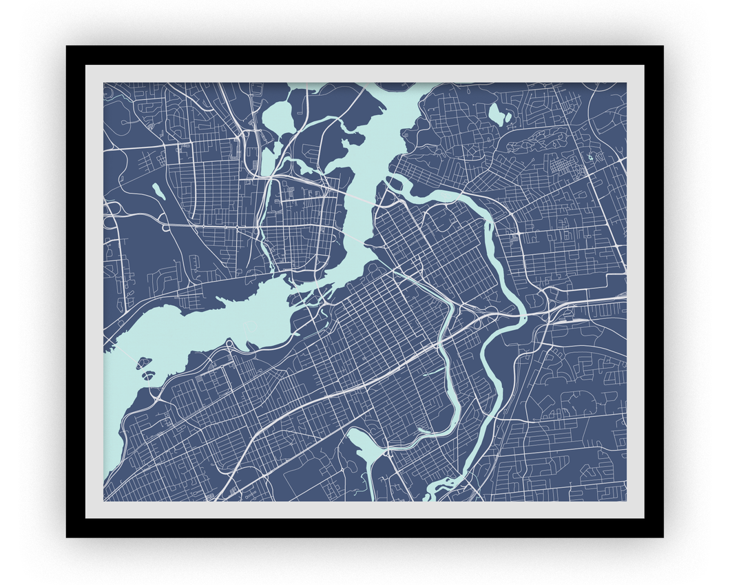 Ottawa Map Print - Choose your color