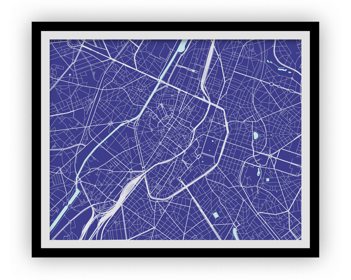 Brussels Map Print - Any Color You Like