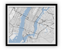 Load image into Gallery viewer, New York Map Print - Choose your color
