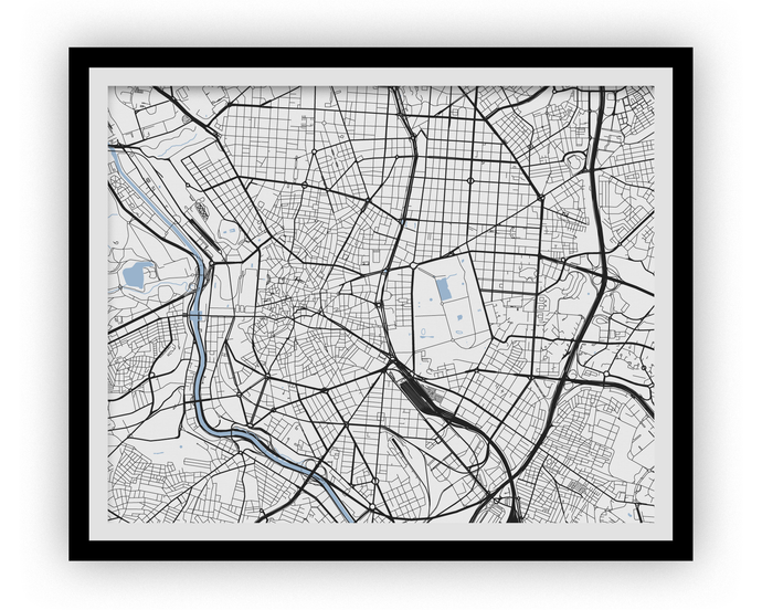 Madrid Map Print - Choose your color