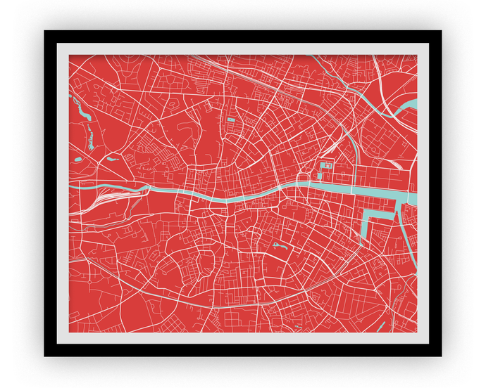 Dublin Map Print - Choose your color