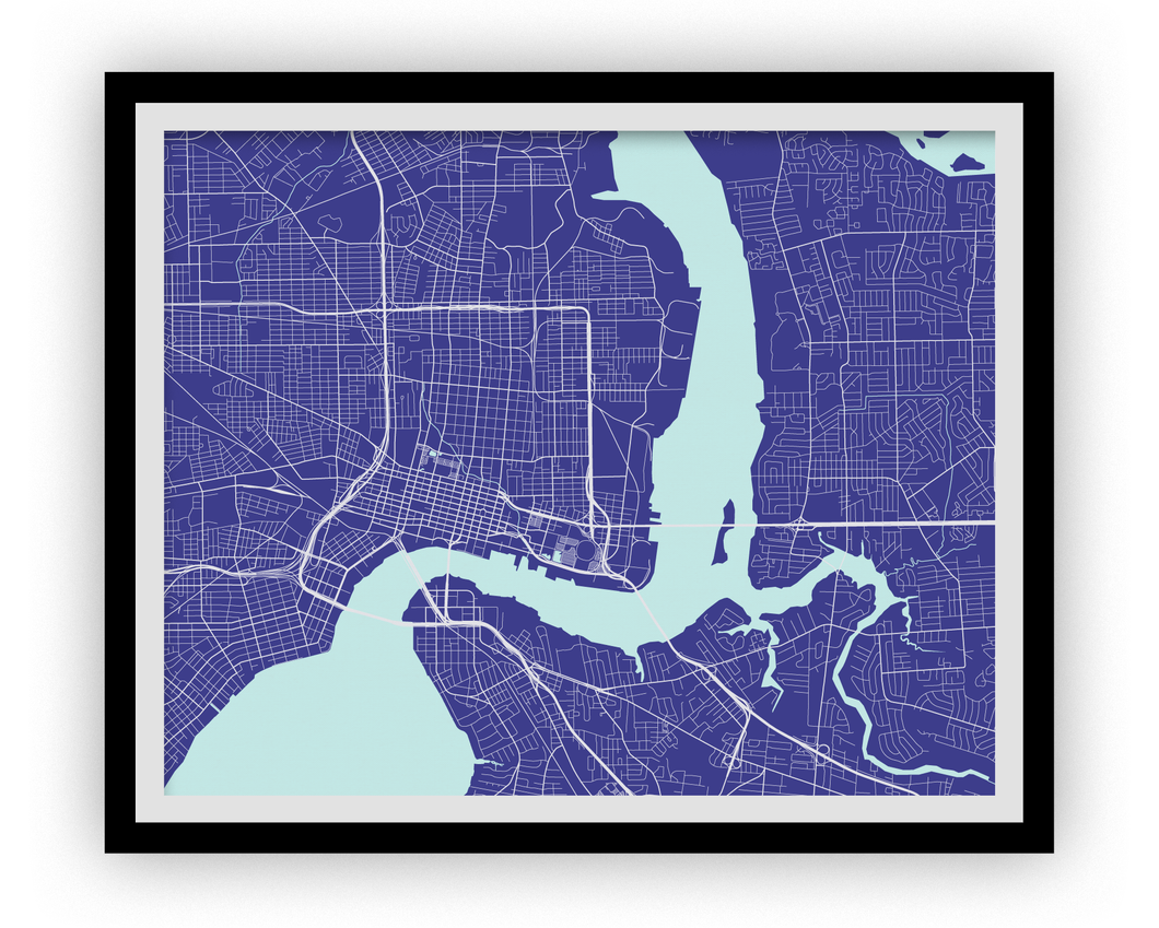 Jacksonville Map Print - Any Color You Like