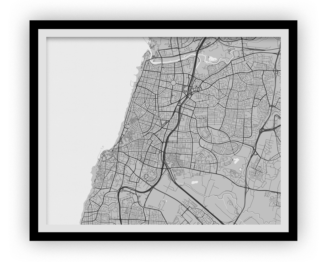 Tel Aviv Map Print - Choose your color