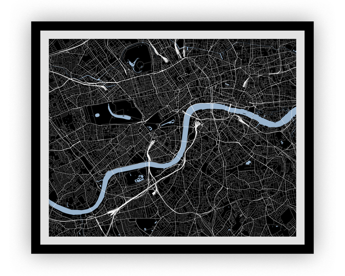 London Map Print - Choose your color
