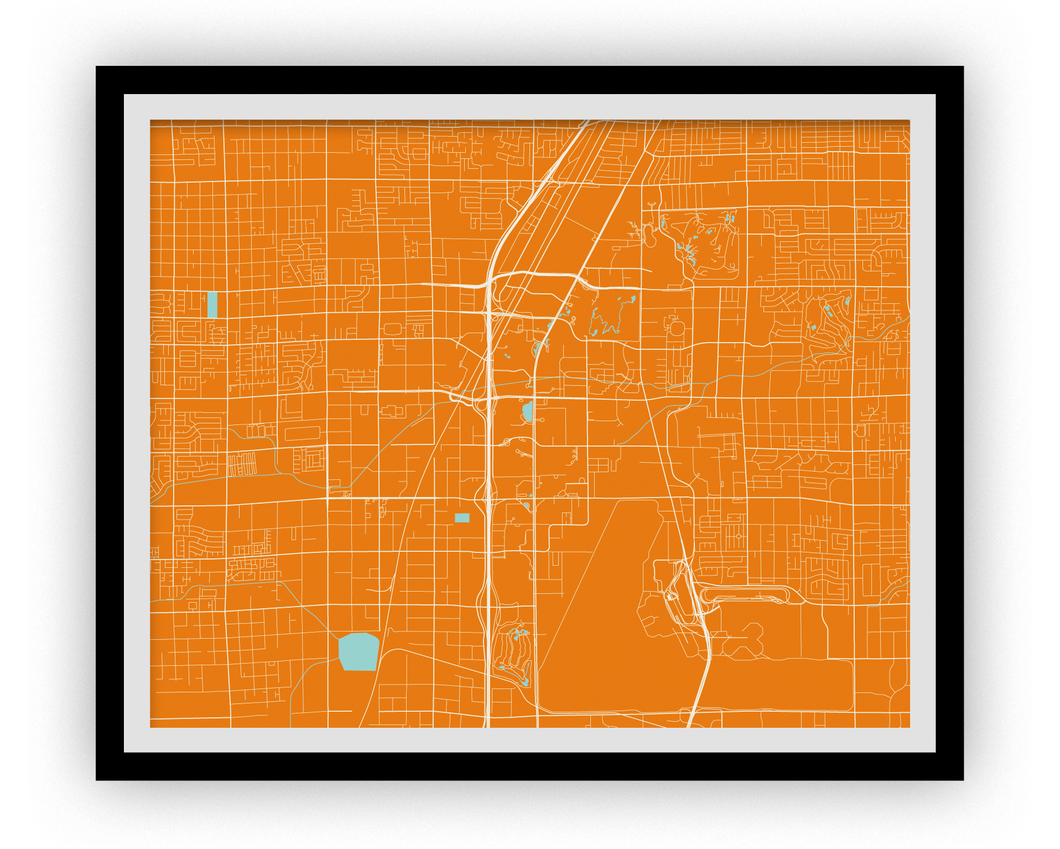 Las Vegas Map Print - Choose your color