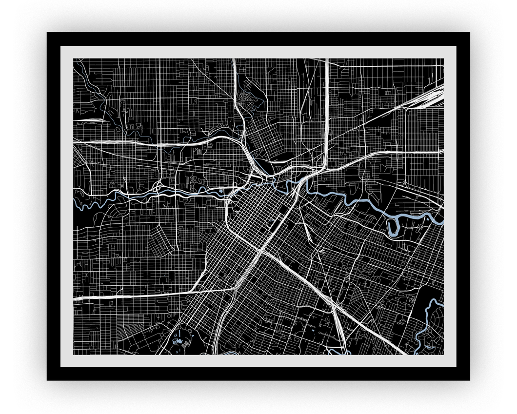Houston Map Print - Any Color You Like
