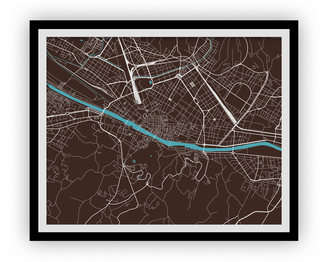 Florence Map Print - Choose your color