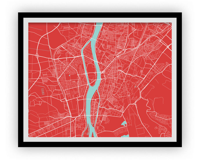 Cairo Map Print - Choose your color