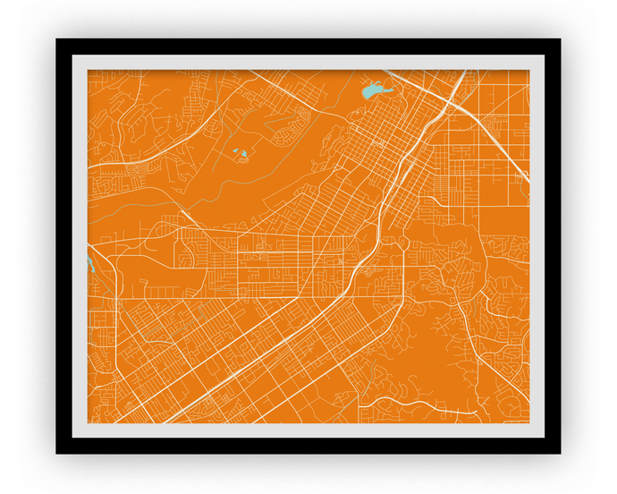 Riverside Map Print - Choose your color