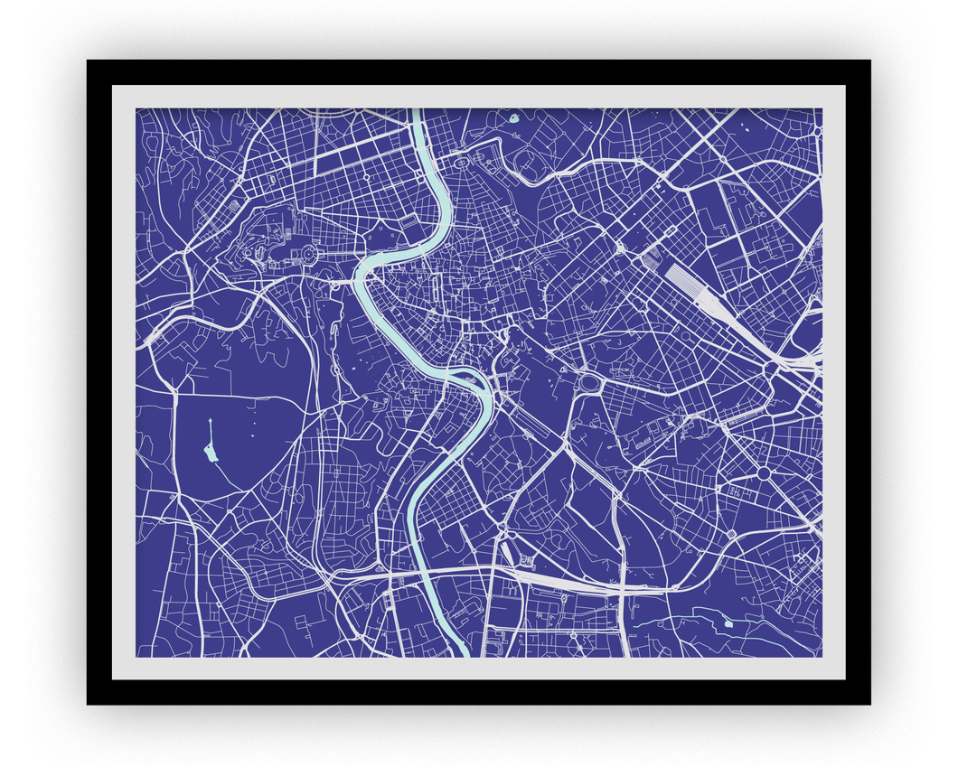 Rome Map Print - Any Color You Like