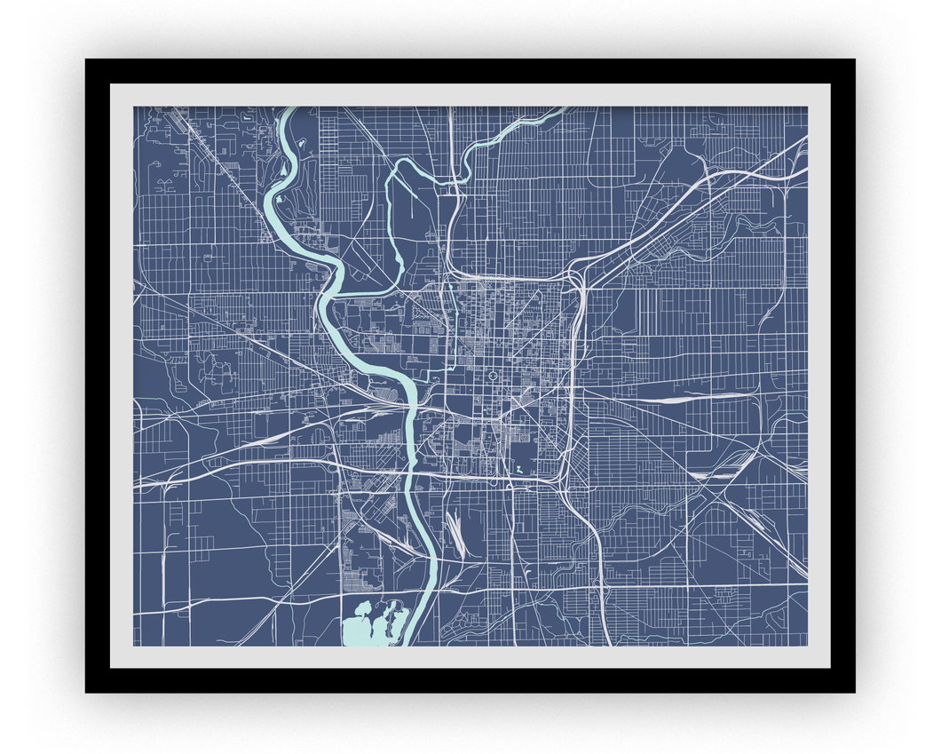 Indianapolis Map Print - Choose your color