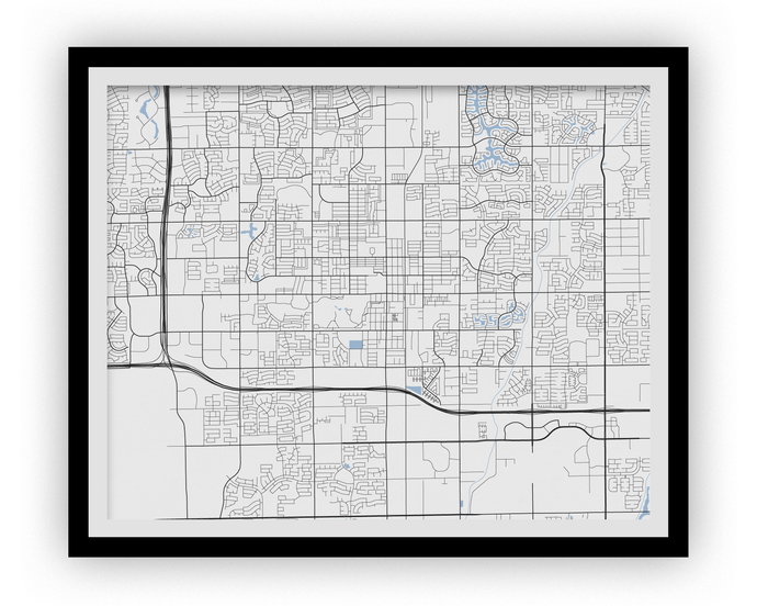 Chandler Map Print - Choose your color