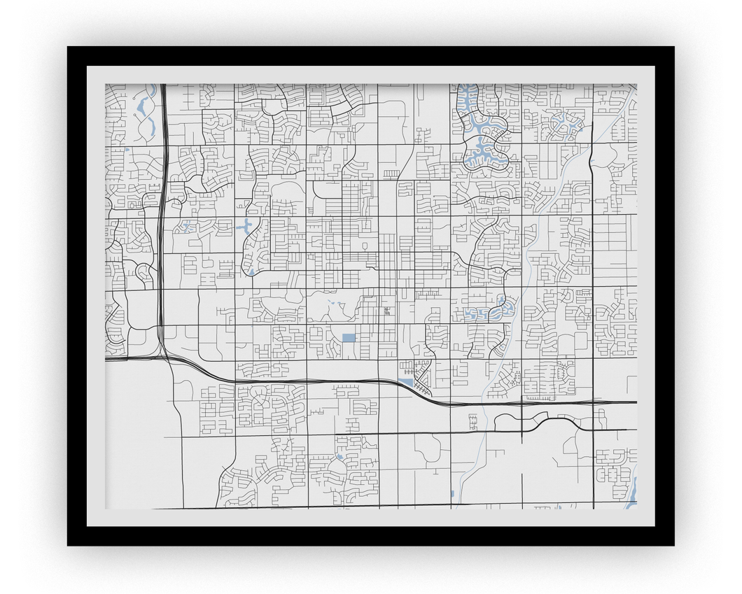 Chandler Map Print - Choose your color